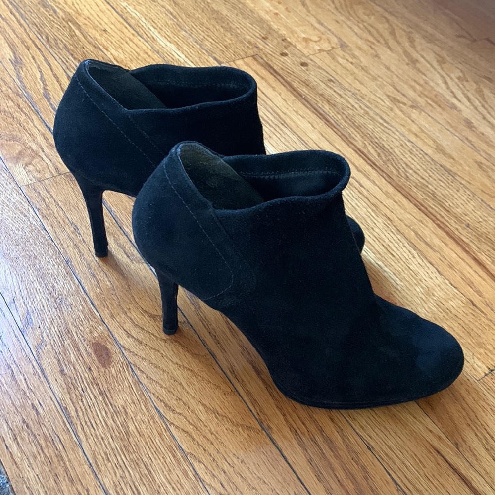 Stuart Weitzman Suede Bootie Heels